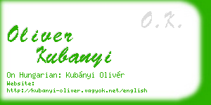 oliver kubanyi business card