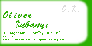 oliver kubanyi business card